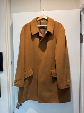 Saks Fifth Avenue Camel Wool Pea Coat